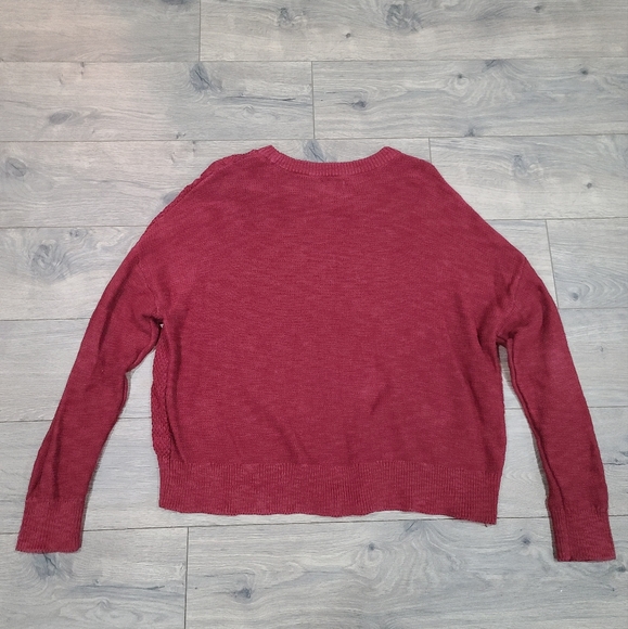 Red Cropped Sweater Size XL - Picture 3 of 3